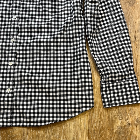 J. Crew Black White Gingham The Perfect Shirt Women's 8 Tall EUC Cotton Checked - Picture 4 of 10